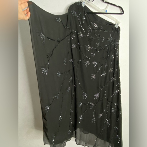 Black Adrianna Papell one shoulder sequined dress - Picture 1 of 2